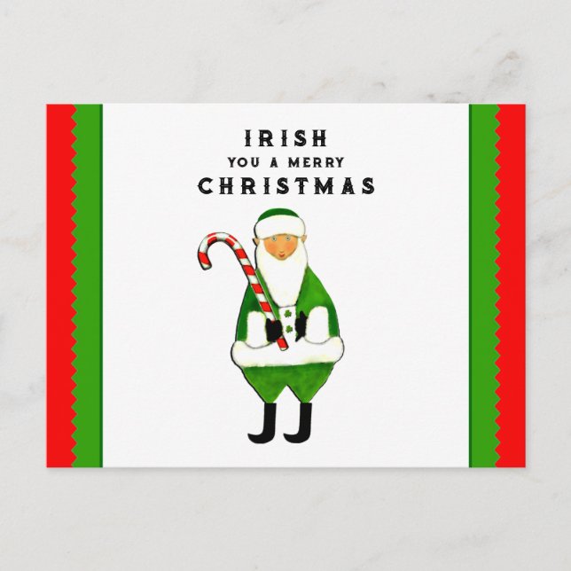 Cartes Pour Fêtes Annuelles Salutation de Noël irlandaise (Devant)