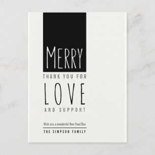 Cartes Pour Fêtes Annuelles Salutation de Noël minimaliste moderne