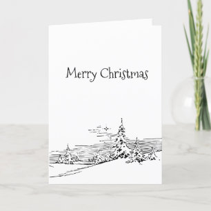 Cartes Pour Fêtes Annuelles Salutation de Noël minimaliste personnalisée
