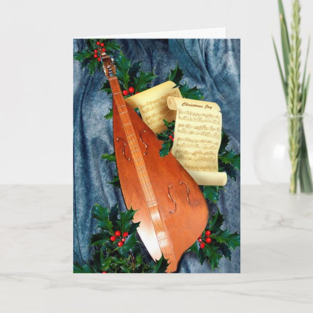 Cartes Pour Fêtes Annuelles Salutation de Noël musicale (Devant)