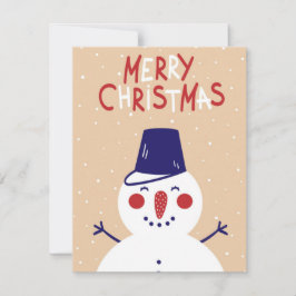Cartes Pour Fêtes Annuelles Salutation de Noël Snowman