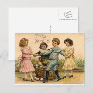 Cartes Pour Fêtes Annuelles Salutation de Pâques vintage