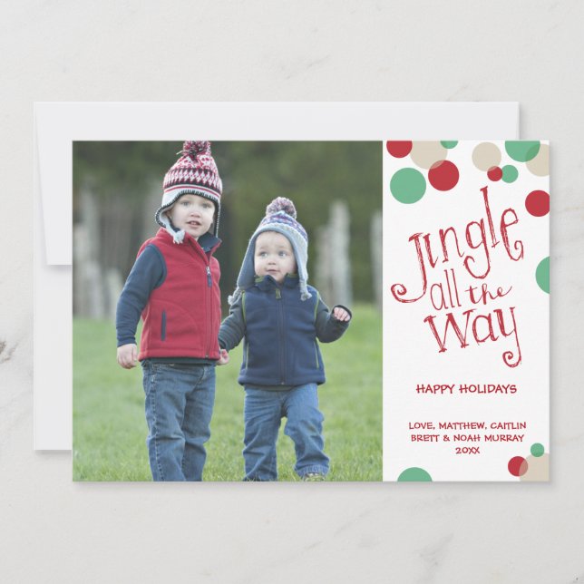Cartes Pour Fêtes Annuelles Salutation de photo de vacances du tintement (Devant)