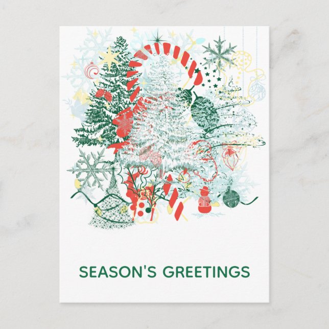 Cartes Pour Fêtes Annuelles Salutation de saison Tout Noël Rouge Vert (Devant)
