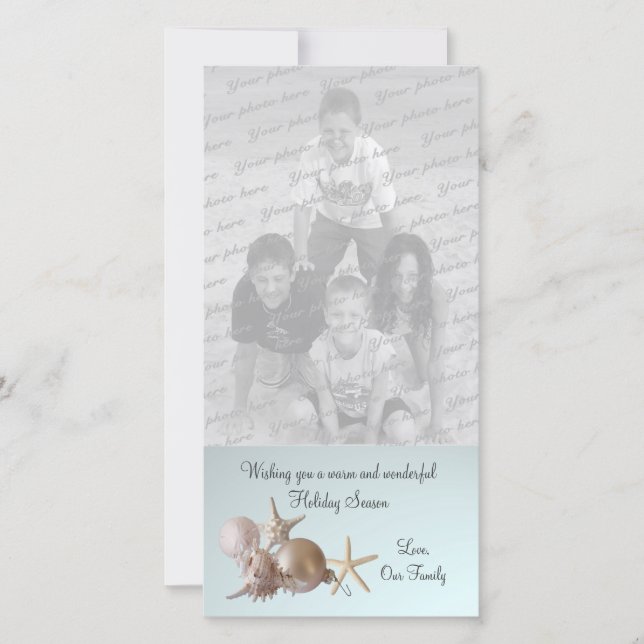 Cartes Pour Fêtes Annuelles Salutation de vacances de coquillage (Devant)