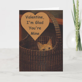 Cartes Pour Fêtes Annuelles Salutation de Valentine de chat de cas désespéré