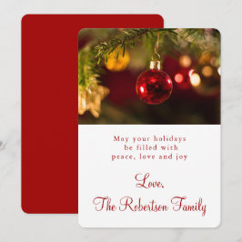 Cartes Pour Fêtes Annuelles Salutation d'ornement de Noël