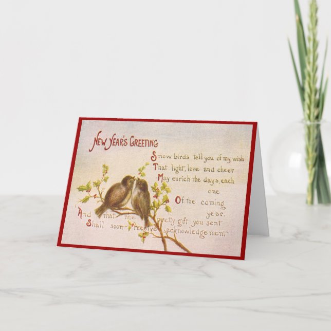 Cartes Pour Fêtes Annuelles Salutation du Nouvel An (Devant)