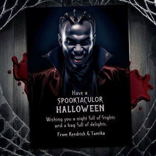 Cartes Pour Fêtes Annuelles Salutation éffrayante Dracula Vampire Halloween