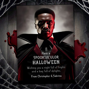 Cartes Pour Fêtes Annuelles Salutation éffrayante Vampire Dracula Halloween