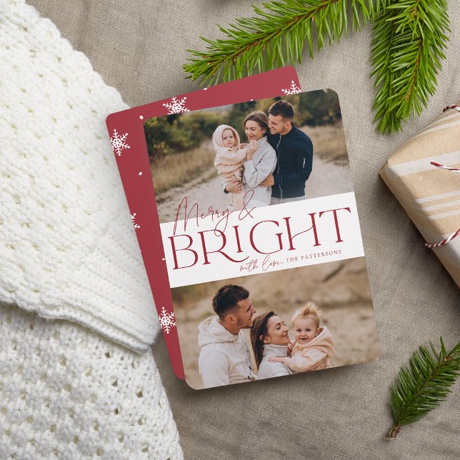 Cartes Pour Fêtes Annuelles Salutation festive | Photo Joyeuse et brillante de (Créateur téléchargé)
