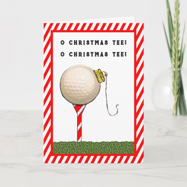 Cartes Pour Fêtes Annuelles Salutation Golf Holiday (Devant)