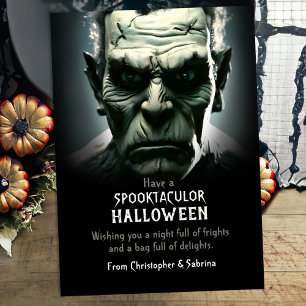 Cartes Pour Fêtes Annuelles Salutation pour l'Halloween monstre de éffrayant F