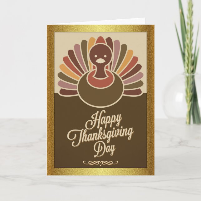 Cartes Pour Fêtes Annuelles Salutation turque de Thanksgiving (Devant)