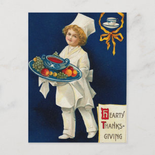 Cartes Pour Fêtes Annuelles Salutation vintage d'action de grâces