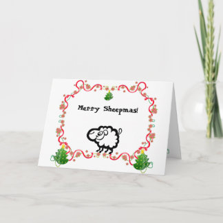 Cartes Pour Fêtes Annuelles Salutations aux moutons blasés