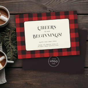 Cartes Pour Fêtes Annuelles Salutations aux nouveaux débuts Entreprise moderne