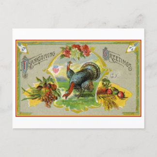 Cartes Pour Fêtes Annuelles Salutations d'action de grâces vintages
