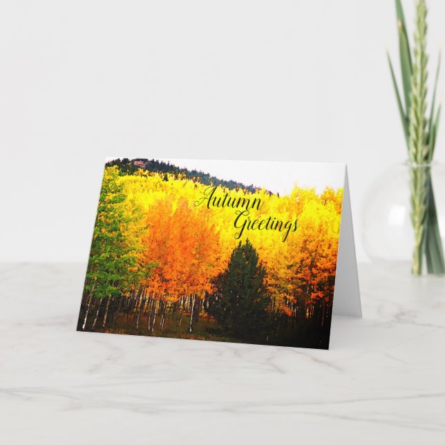 Cartes Pour Fêtes Annuelles Salutations d'automne (Devant)