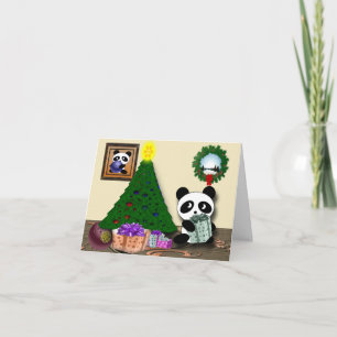 Cartes Pour Fêtes Annuelles Salutations de bowling Panda