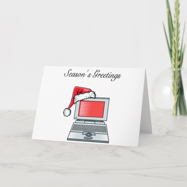 Cartes Pour Fêtes Annuelles Salutations de bureau (ordinateur) (Devant)