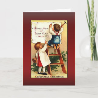 Cartes Pour Fêtes Annuelles Salutations de garçon et de fille