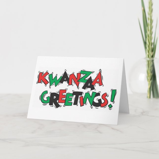 Cartes Pour Fêtes Annuelles Salutations de Kwanzaa (Devant)