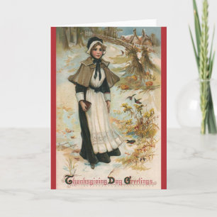 Cartes Pour Fêtes Annuelles Salutations de la journée d'action de grâces avec 