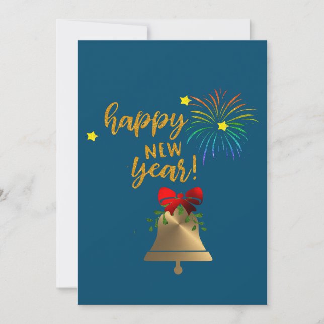Cartes Pour Fêtes Annuelles Salutations de la nouvelle année (Devant)