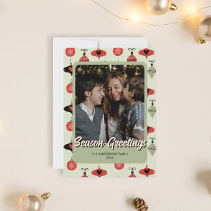 Cartes Pour Fêtes Annuelles Salutations de la saison photo de famille Noël Ver