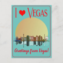 Salutations de Las Vegas Skyline Sunrise Souvenir