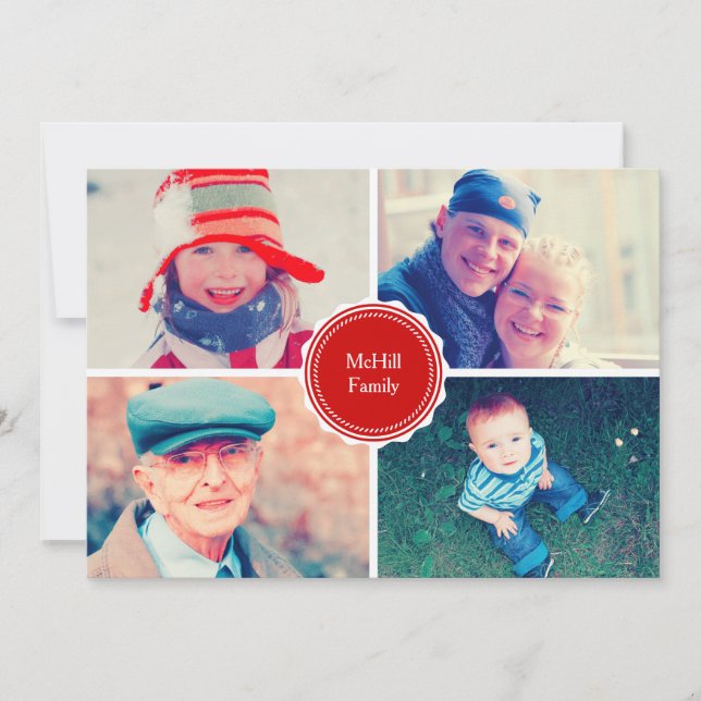 Cartes Pour Fêtes Annuelles Salutations de Noël (Devant)