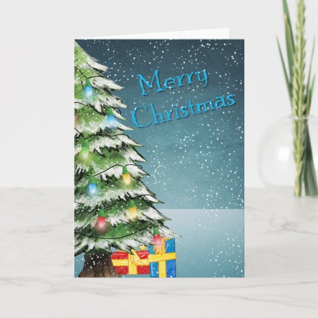 Cartes Pour Fêtes Annuelles Salutations de Noël (Devant)