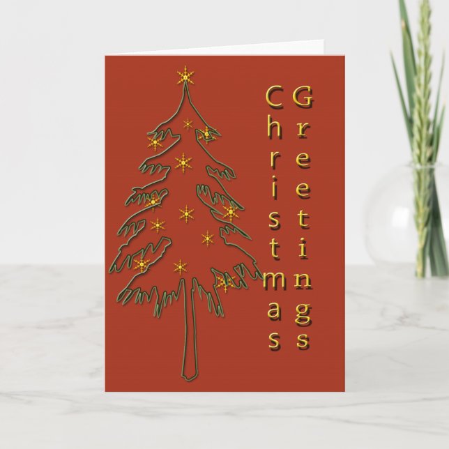 Cartes Pour Fêtes Annuelles Salutations de Noël (Devant)