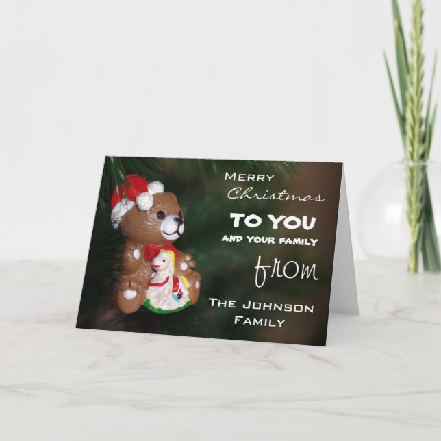 Cartes Pour Fêtes Annuelles Salutations de Noël (Devant)