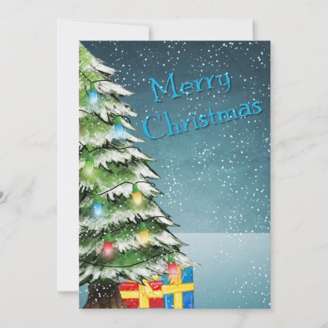 Cartes Pour Fêtes Annuelles Salutations de Noël (Devant)