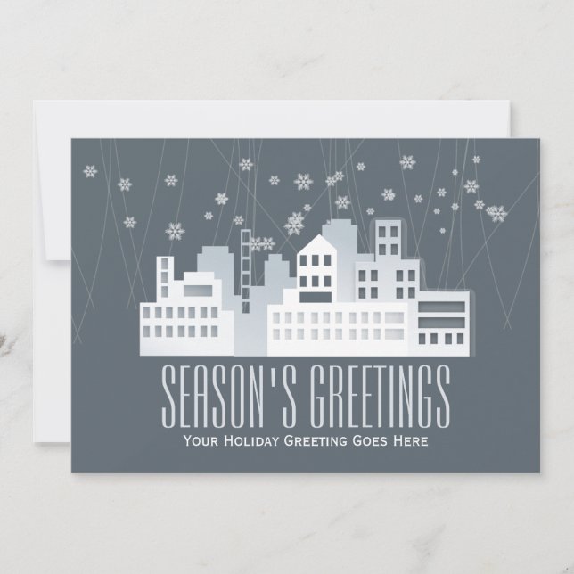 Cartes Pour Fêtes Annuelles Salutations de Noël affaires immobilières (Devant)
