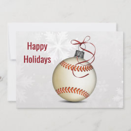 Cartes Pour Fêtes Annuelles salutations de Noël au baseball