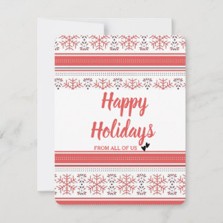 Cartes Pour Fêtes Annuelles Salutations de Noël aux employés d'affaires