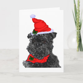 Cartes Pour Fêtes Annuelles Salutations de Noël d'Affenpinscher
