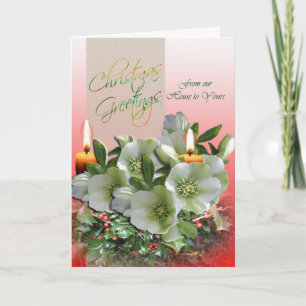 Cartes Pour Fêtes Annuelles Salutations de Noël de notre famille au vôtre
