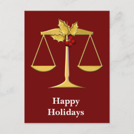 Cartes Pour Fêtes Annuelles Salutations de Noël d'entreprise juridique