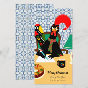 Cartes Pour Fêtes Annuelles Salutations de Noël du Rooster portugais