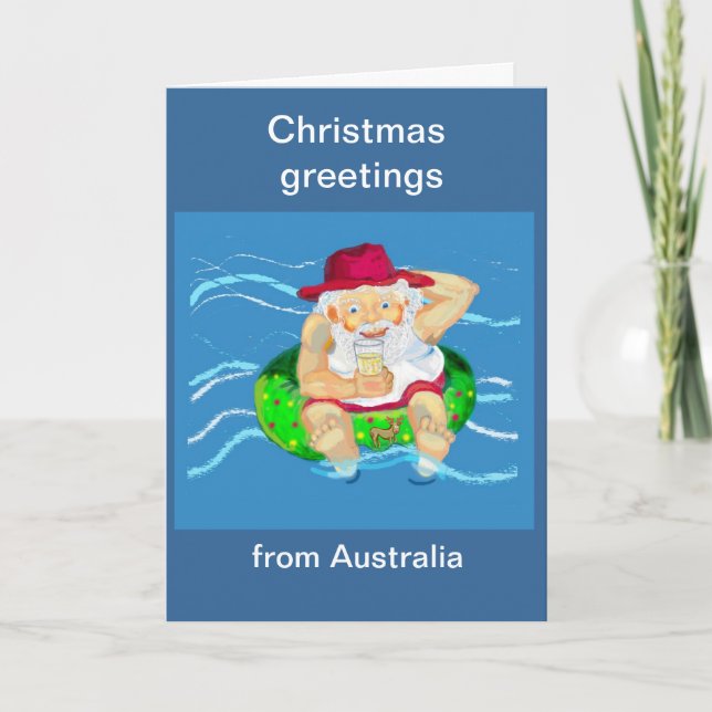 Cartes Pour Fêtes Annuelles Salutations de Noël en Australie (Devant)