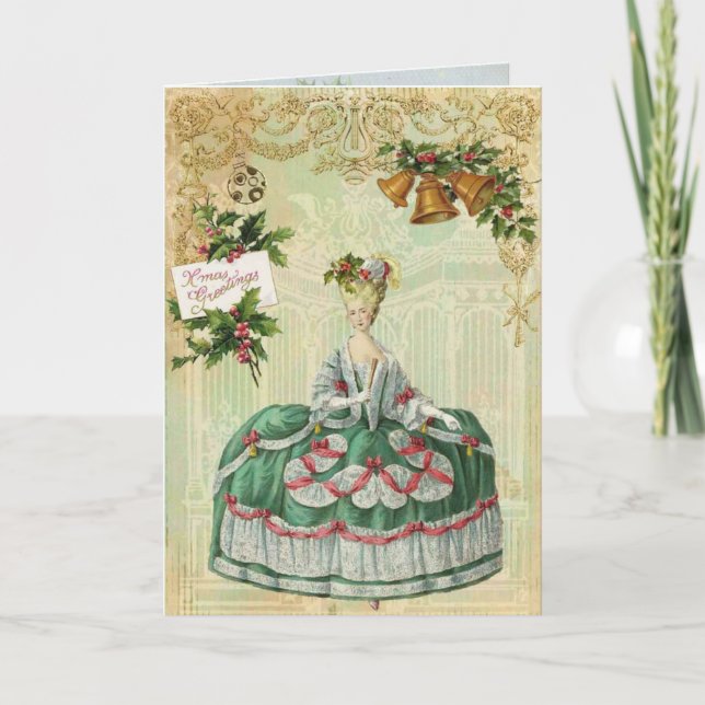 Cartes Pour Fêtes Annuelles salutations de Noël MA (Devant)