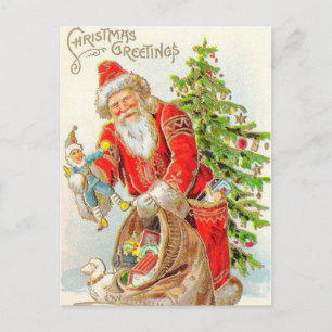Cartes Pour Fêtes Annuelles Salutations de Noël Père Noël