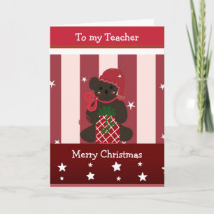 Cartes Pour Fêtes Annuelles Salutations de Noël pour mon professeur