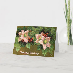 Cartes Pour Fêtes Annuelles Salutations de Noël Vintage