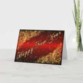 Cartes Pour Fêtes Annuelles Salutations de nouvelle année avec Florish et