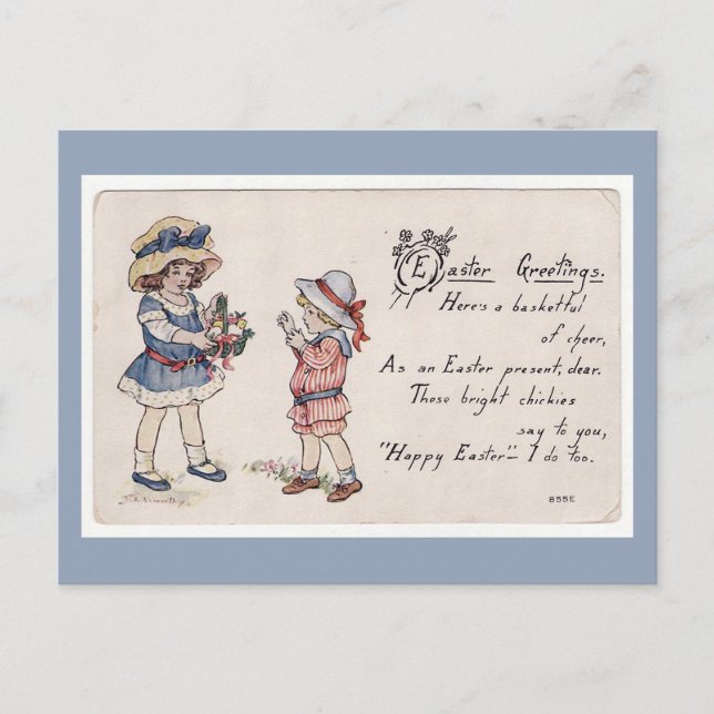 Cartes Pour Fêtes Annuelles Salutations de Pâques (Devant)